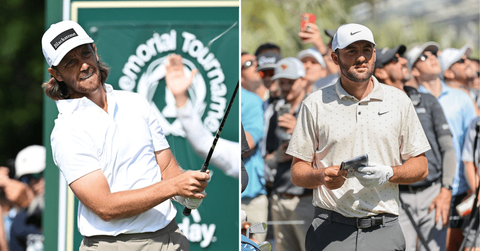 Split Image of Tommy Fleetwood surpasses Scottie Scheffler in the Power Rankings of the 2026 U.S. Open.