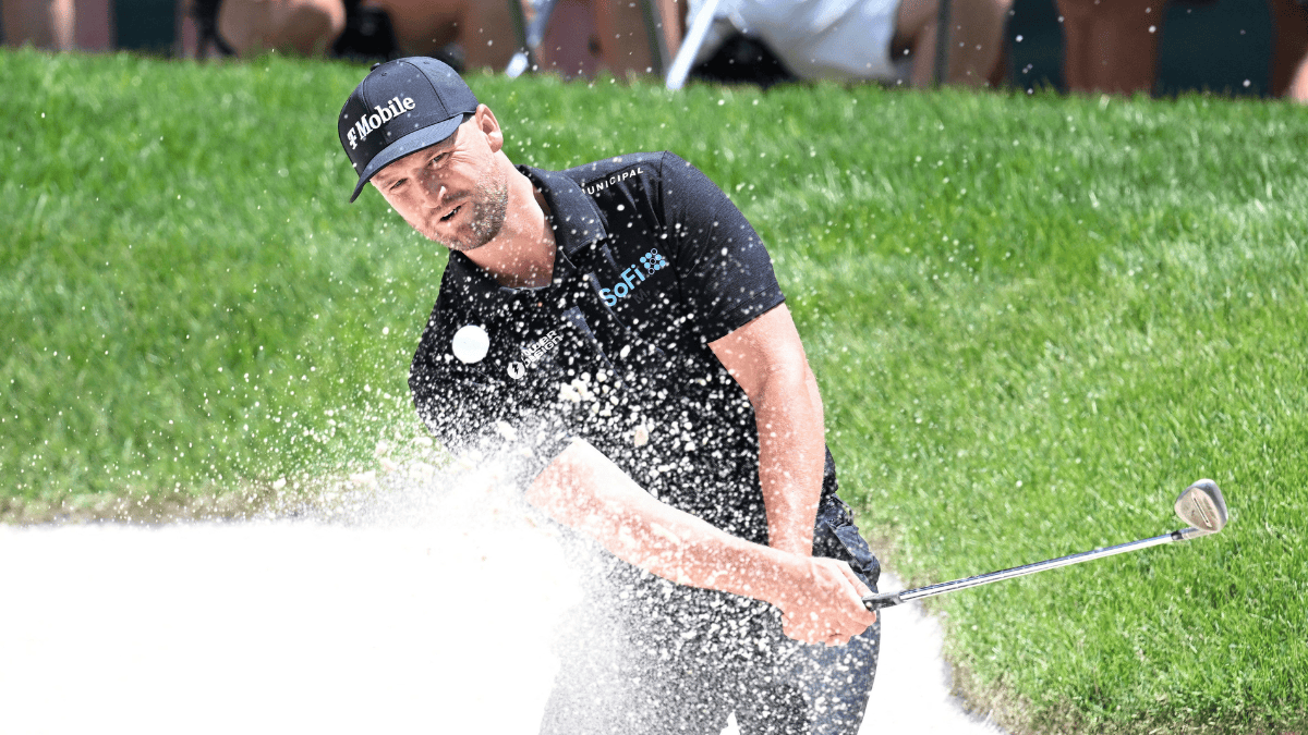 Image of Wyndham Clark was glad to shoot that birdie on Hole 14.