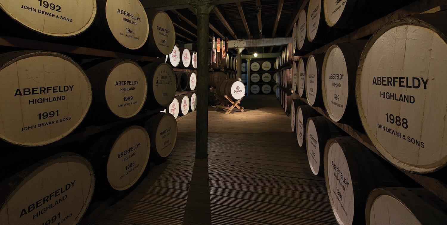 The Aberfeldy Distillery cellar