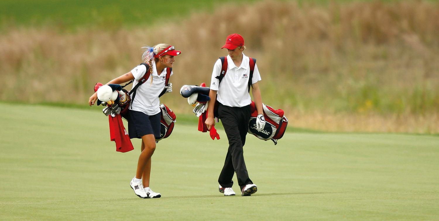 Lexi Thompson and Jordan Spieth paired up in the 2008 Junior Ryder Cup