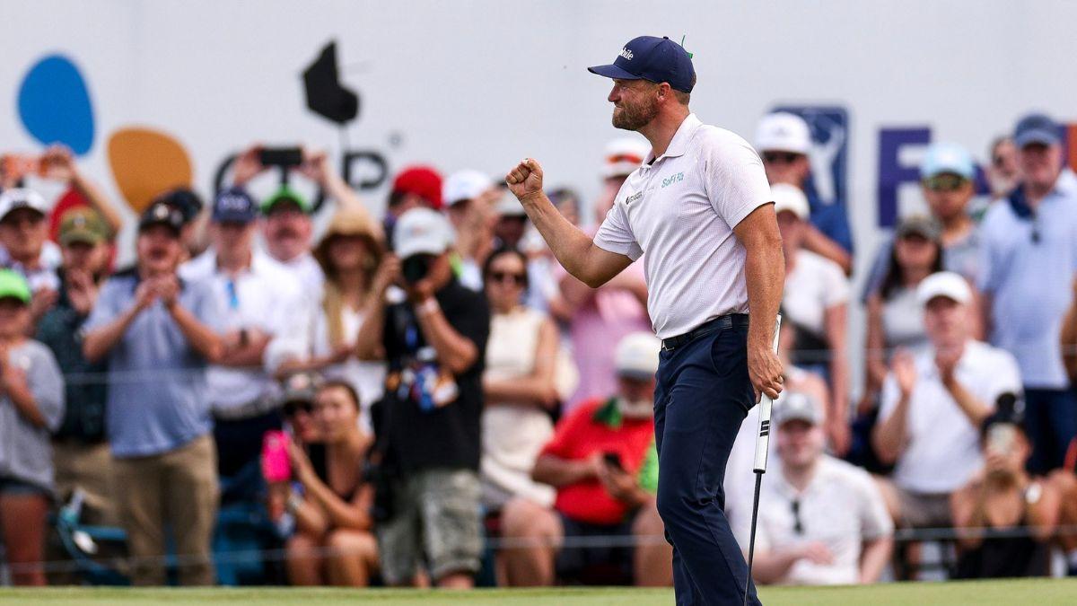 image of Wyndham Clark focused on redemption after his emotional moment at Oakmont Country Club.