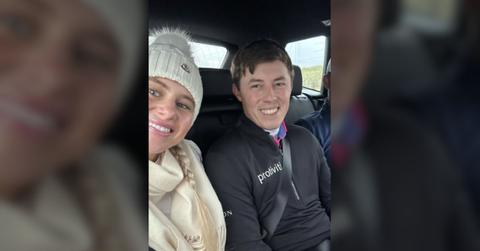 Image of Matt Fitzpatrick with his wife.